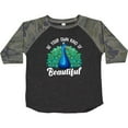 thumbnail image 3 of Inktastic Peacock Girls Toddler T-Shirt, 3 of 5