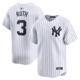 thumbnail image 1 of Yankees Babe Ruth Numéro 3 Maillot de Baseball New York Maillot Respirant Extensible Rétro Chemise Broderie Bouton Détail Entraînement Compétition Fêtes, 1 of 4