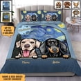 thumbnail image 2 of Juego de cama personalizado para perro con estampado de noche estrellada, regalo personalizado para perro, 2 of 3