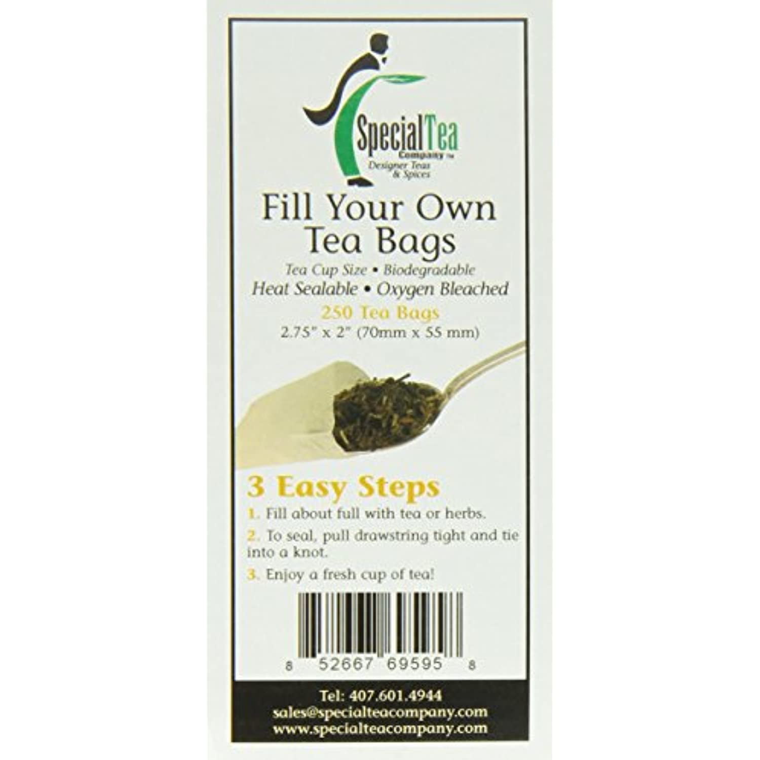 Special Tea Company 250 Count Empty Tea Bags