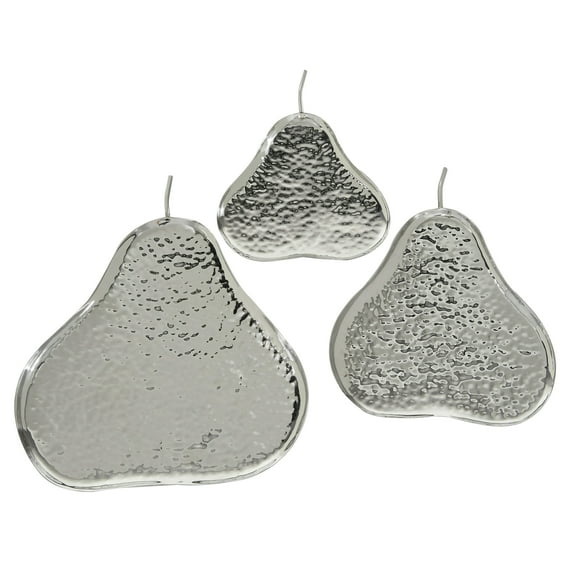 DecMode 8", 10", 12"W Stainless Steel Contemporary Tray, Silver, 3 - Pieces