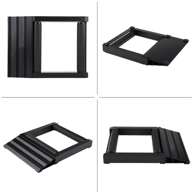 Soporte de Rodillo de Limpieza de Cadena de Rueda de Neumós de Motocicleta, Rampa Cómoda y Sencilla de Aluminio, Ideal para Trabajar Ruedas delanteras y Traseras, Capacidad de
