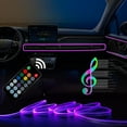 thumbnail image 4 of Hxlazmoo Remote Control 7-Color USB-Powered Car LED Strip Lights with Music Sync, Two-Line Design & Easy Installation for Interior Ambiance, 4 of 9