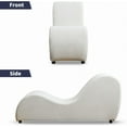 thumbnail image 6 of ijuicy S Curved Yoga Chair for Adults, Velvet Chaise Lounge Indoor for Yoga, Ergonomic Tantric Chair, Modern Yoga Chaise Lounge for Stretching, Relaxation,Exercise, 60D x 18W x 27H Inch-Beige, 6 of 16