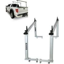 Black Horse Summit Adjustable Silver Aluminum Universal Truck Bed Ladder Rack 800lbs Capacity- WHATRS