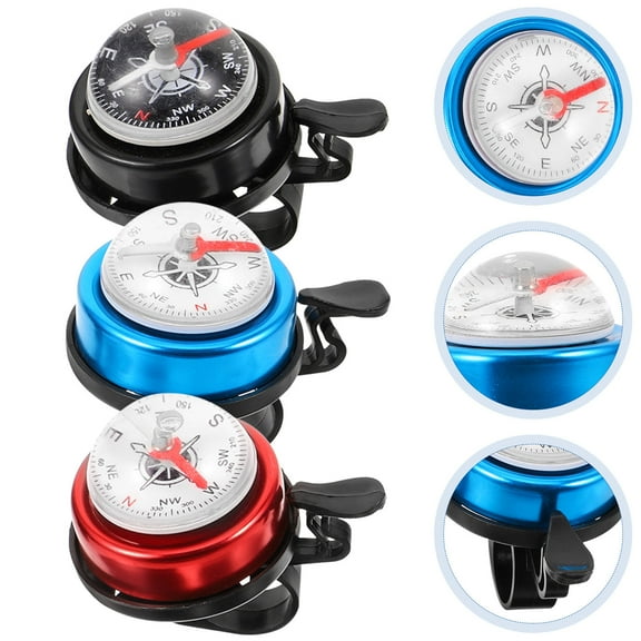 OUNONA Aluminum Alloy Bike Bell Set of 3, Assorted Colors, Cycling Accessories for Bikes and