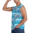 thumbnail image 3 of Goofa Dolphin Printed Men's Sleeveless T-Shirt - Athletic Gym Workout Tank Top for Men - Moisture-Wicking, UPF 30+ Quick-Dry Muscle Tee-X-Large, 3 of 8