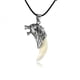 thumbnail image 1 of Colgante clásico de diente de perro, collar de diente de lobo dominante, cadena de clavícula con personalidad étnica, joyería con personalidad punk para hombres, 1 of 2