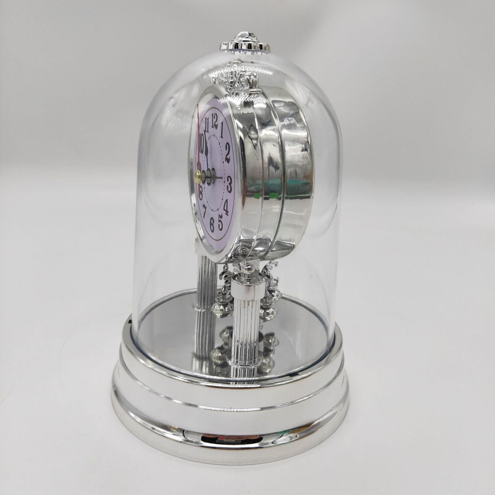 Retro European Operated Table Clock Desk Alarm Clock with Clear Clock Cover Desktops Mantel Clock Home Decors