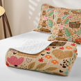 thumbnail image 4 of Erosebridal Cartoon Capybaras Bed Spread Queen,Funny Mouse Rodent Tropical Monstera Leaf Queen Coverlet Set For Capybara Lovers,3 Pieces, 4 of 7