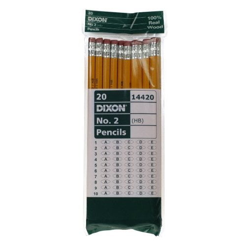 Dixon No. 2 Yellow Pencils WoodCased Black Core 20Count (14420