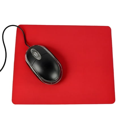 LAMIRO 21.5 x 17.5cm Gaming Mouse Pad, Anti-Slip Rectangle Mat, Red