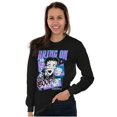 thumbnail image 3 of Kanji Style Cartoon Bring on the Boop Women's Long Sleeve T Shirt Brisco Brands M, 3 of 6