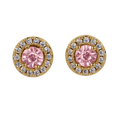 thumbnail image 3 of Aretes para Mujer Oro 14k LuckyLy con Zirconias, Modelo Judy rosa UNITALLA, 3 of 6