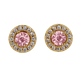 thumbnail image 3 of Aretes para Mujer Oro 14k LuckyLy con Zirconias, Modelo Judy rosa UNITALLA, 3 of 6