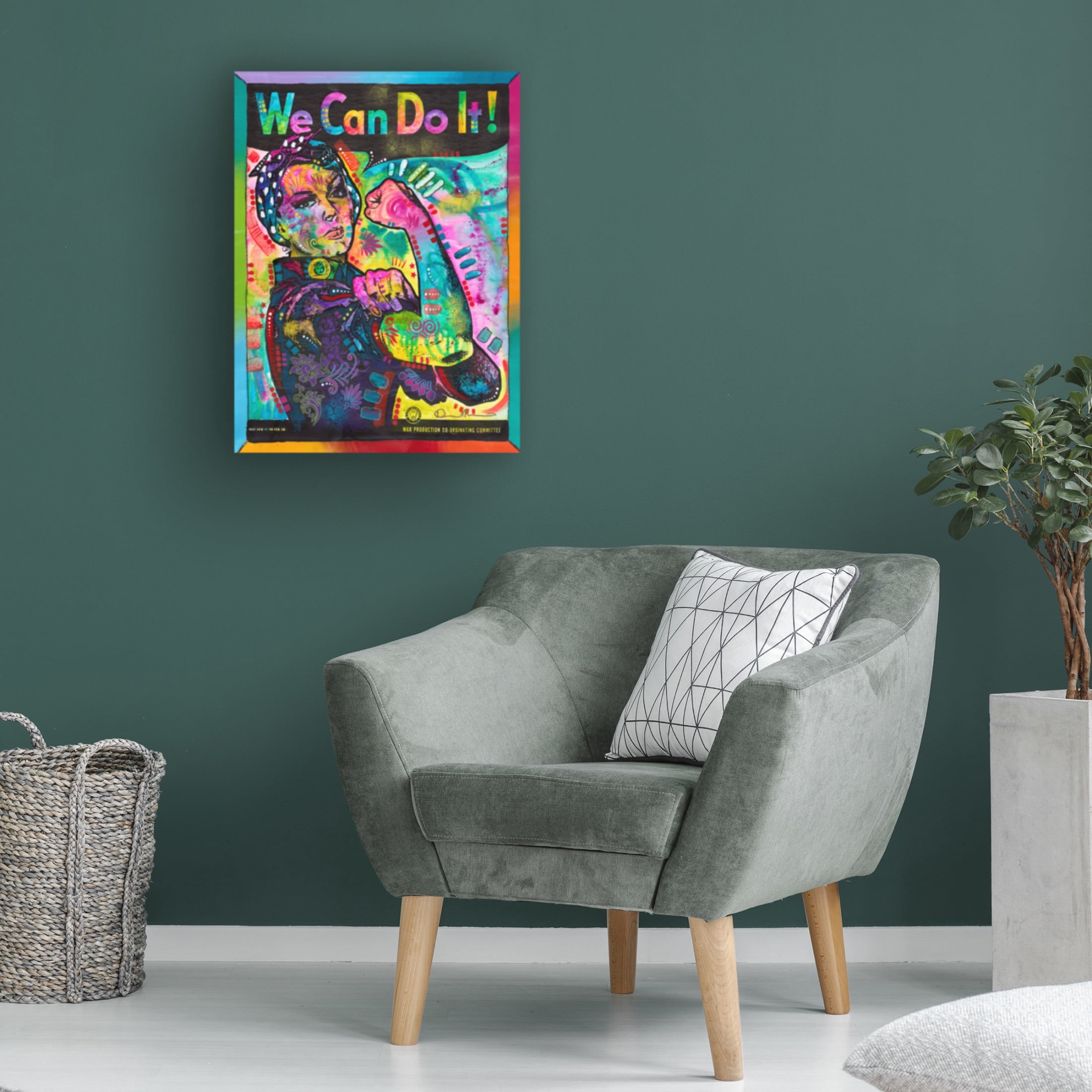 Canvas Wall Art - Dean Russo 'We Can Do It' Wall Art for Living Room, Bedroom, or Office Décor by Trademark Fine Art - 35 x 47 Inches