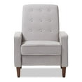 thumbnail image 4 of Baxton Studio Mathias Mid-century Modern Light Grey Fabric Upholstered Lounge Chair, 4 of 7