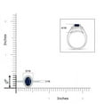 thumbnail image 4 of ANGARA Natural Oval Blue Sapphire Halo Ring with Diamond Accents in 14K White Gold for Women (Size-6x4mm) | September Birthstone, Anniversary, Jewelry Gift for Women | Natural Blue Sapphire Ring, 4 of 9
