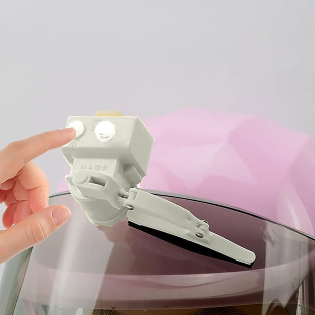 Smart Helmet Wiper for Motorcycle Helmets - Built-In Wiper Clears Rain off Visor, Flashing LED Light for Night Safety, USB Rechargeable, Waterproof Design