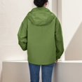 thumbnail image 3 of Gibobby Abrigos talla grande Chaqueta unisex de color sólido para escalada en montaña al libre, otoño e invierno, ajuste holgado, ropa de abrigo informal para parejas a de viento (Verde, M), 3 of 5