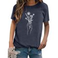 thumbnail image 2 of Pompotops T-shirt à Manches Courtes Imprimé Mode pour Femmes Blouse Décontractée Ample en Solde, 2 of 7