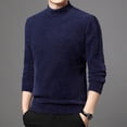 thumbnail image 2 of LOVZFMLL Men's Sweaters, Classic Solid Color Acrylic Turtleneck Ribbed Pullover, Fashion Casual Everyday Layering Shirt, Warm Winter Tops Slim, Fall Clothes, 2 of 4