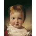 thumbnail image 2 of Friedrich von Amerling 15x18 Gold Ornate Wood Frame and Double Matted Museum Art Print Titled - Freiherr Alexander Vesque Von Puttlingen as a Child (1836), 2 of 4
