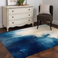 thumbnail image 4 of Abstract Graffiti Area&nbsp;Rug 4x6ft Watercolor Blue Beige Oil Painting Non-Slip&nbsp;Washable Square&nbsp;Rugs Soft Felt Indoor Floor Mat for Bedroom Kitchen Living Room Bathroom, 4 of 9