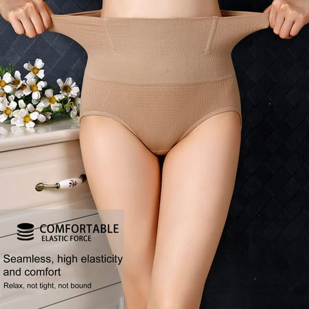 

Qipei Tummy Control Stretch Panties Solid Color Butt Lift Panties Women Supply