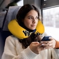 thumbnail image 2 of Lsque Sml Jeffy Print Travel Pillow Memory Foam - Head Neck Support Airplane Pillow U-Shaped Neck Pillow for Traveling, Car, Home, Office, 2 of 7