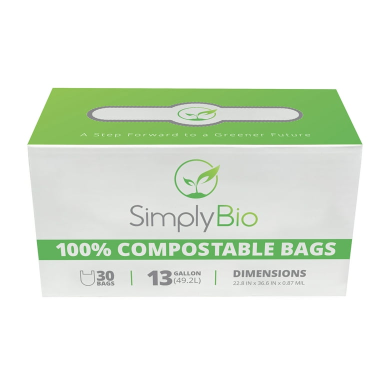 ETSUS Biodegradable Trash Bags for 13-15 Gallon Bins - Tall Kitchen Garbage  Bags with Drawstrings - Durable Compost Bags for Home, Office, and Bathroom  - Plant-Based and Eco-Friendly - 75 Count 