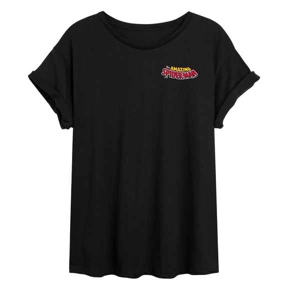 Marvel - Spiderman Editorial Logo - Women's Oversized Graphic T-Shirt