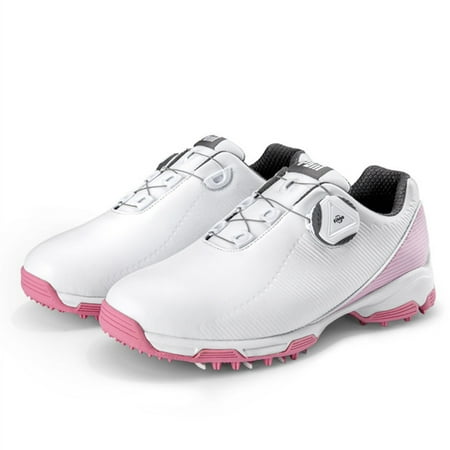

Pgm Teenager Microfiber Waterproof Quick Lace up Golf Shoes Boys and Girls Breathable Non slip Pointed Sneakers XZ188