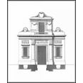 thumbnail image 2 of Deneufforge 20x23 Gold Ornate Wood Framed with Double Matting Museum Art Print Titled - B and W Parisian Facade I, 2 of 4
