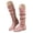 b-Pink, variant on Pandaie Slouchy Knee High Boots for Women Classic Faux Suede Leather Low Heel Zip Pull on Fashion Long Tall Riding Boot for Fall Winter