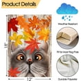 thumbnail image 2 of Autumn Fall Maple Leaves Cat Seasonal Nature Scenery Landscape Garden Yard Flag 12 x 18 Inch, Double Sided Outdoor Decorative Welcome flags Banners for Home House Lawn Patio, 2 of 5