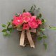 thumbnail image 4 of Corona de rosas artificiales para colgar en cesta, decoración floral artificial para puerta, arreglo de seda para entrada de casa, interior y exterior, vegetación decorativa con lazo de cinta., 4 of 9