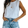 thumbnail image 3 of Sherrylily Summer Women Sleeveless Tank Top Loose Fit Casual Crew Neck T Shirts, 3 of 5