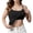 Black, variant on Women's Wirefree Padded Camisole Built in Bra Cotton Tank Tops for Yoga Softball Shirts Breathable Layering Undershirt with Removable Cups for Daily Wear, Red, 3XL