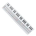 61 88 Keys Piano Keyboard Chart Music Notes Reference Card Electric