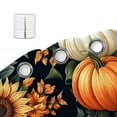 thumbnail image 3 of Fall Pumpkin Floral Shower Curtain, Autumn Thanksgiving Harvest Orange Yellow White Pumpkins with Floral Sunflower Fabric Shower Curtains Set for Bathroom, Fall Bath Curtain with Hooks,72x72IN, 3 of 5