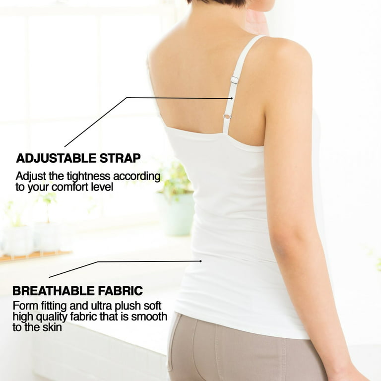 Essentials Women's Slim-Fit Thin Strap Tank, Pack of 2