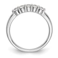 thumbnail image 2 of Solid 14K White Gold Five Stone Diamond Wedding Ring Band with CZ Cubic Zirconia Size 7.5, 2 of 8