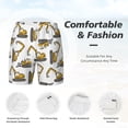thumbnail image 5 of Lsque Mens Swim Trunks Funny Excavator Pattern - Bathing Suit Compression Liner - Beach Swim Shorts Swimwear - (S-3XL) - Stretch Quick Dry -Large, 5 of 9