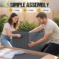 thumbnail image 6 of Homall 100 Gallon Outdoor Box Deck Plastic Resin Storage Box, Gray, 6 of 8