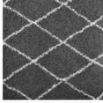 thumbnail image 4 of Modway Toryn 5' x 8' Diamond Lattice Shag Area Rug in Gray and Ivory, 4 of 8