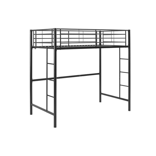 Premium Twin Metal Loft Bed By Manor, Loft Bed Twin Size