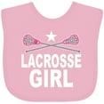thumbnail image 3 of Inktastic Lacrosse Girl Girls Baby Bib, 3 of 4