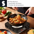 thumbnail image 2 of Parrilla Eléctrica De Disco 1 Quemador Portatil 5 Niveles Color Negro, 2 of 7
