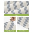 thumbnail image 4 of Blue Striped Bar Stool Covers Set of 4, Modern Stripes Farmhouse Stretch Washable Bar Chair Covers with Backs, Removable Pub Counter Height Chair Cover for Kitchen Dining Room Cafe, 4 of 7